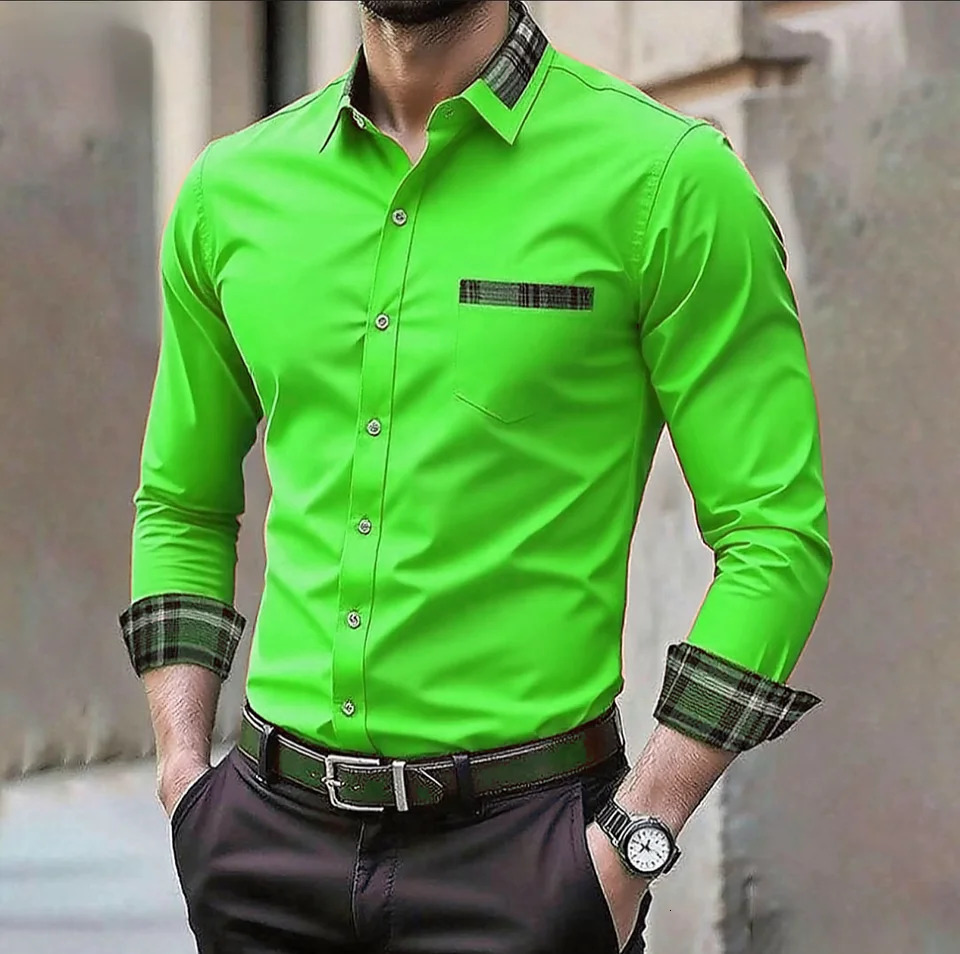 14 colors mens shirts wrinkleresistant formal wedding outdoor comfortable fashion long sleeve large size XS6XL 251029