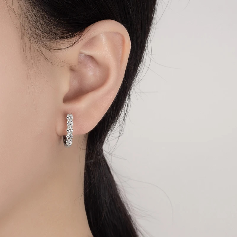 PERMANY 1CT Full Earrings for Women S925 Pure Silver Laboratory Certified Cultivation Diamond y Party Jewelry 251013
