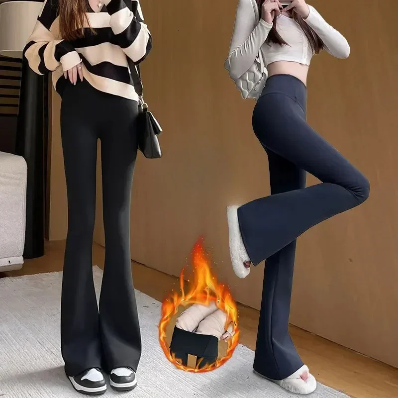 Leggings Women Gothic Sexy Girl Womens Clothing Seamless Bellbottomed Pants Y2k Shark Winter High Street 251029