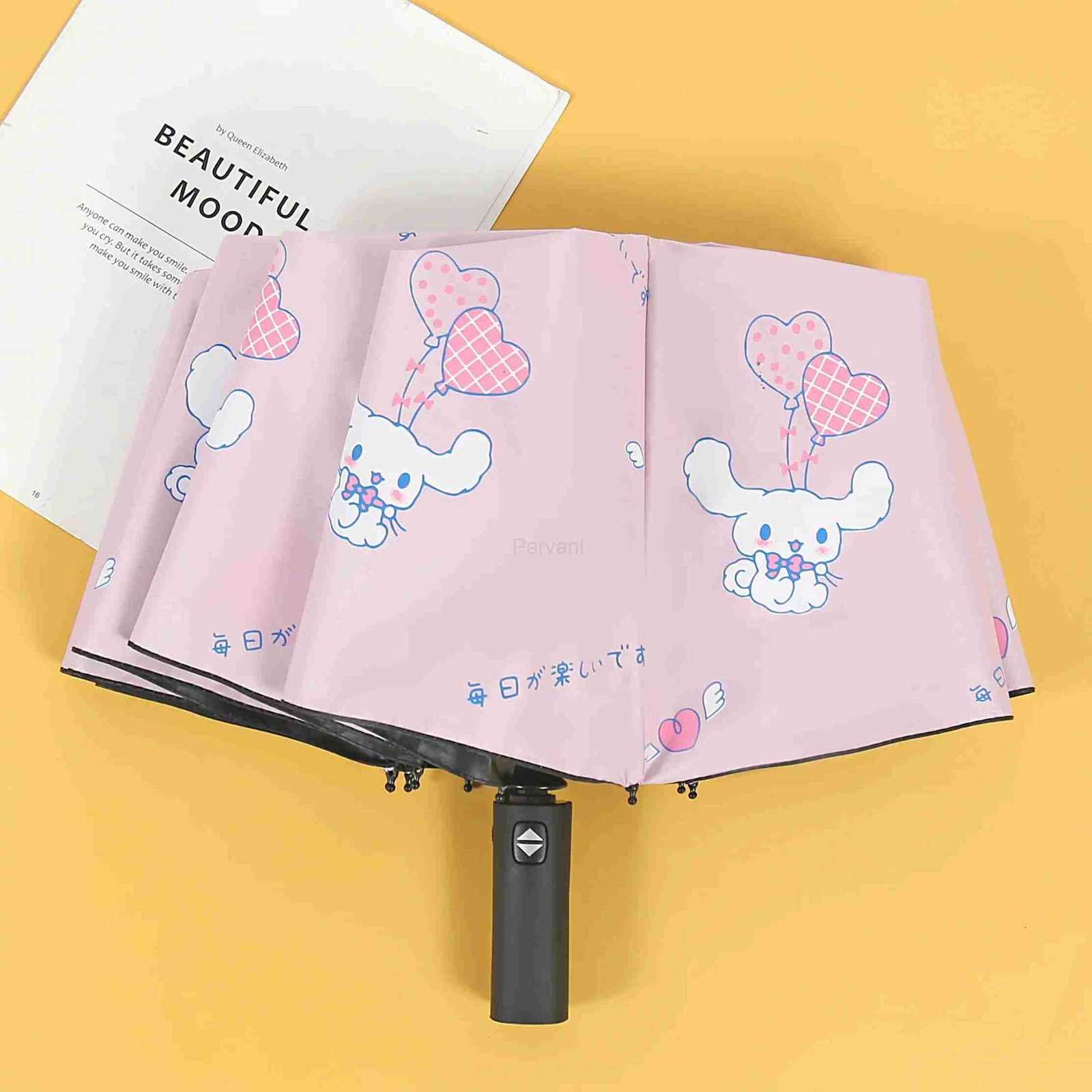 Sanrio Sanrio Kawaii Cinnamoroll Fully Automatic Umbrella Anime Cartoon Fashionable Exquisite Creative Sunny or Rainy Dualuse Umbrella L251029
