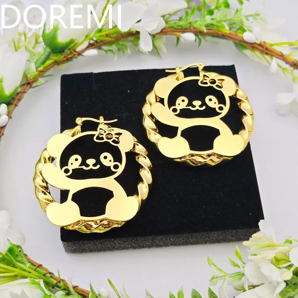 DOREMI Personalized Picture Hoop 30507090MM Custom Name Customize Characters Earrings Twist Thick Earring 251013