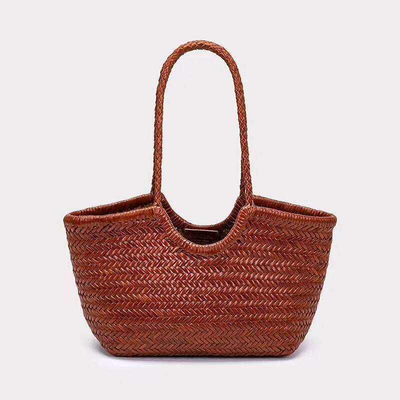 Designer Bags New Leather Women's Niche Design Hand-Woven High-Grade Simple Large-Capacity Single Shoulder Mother Child Tote Bags Hot Selling