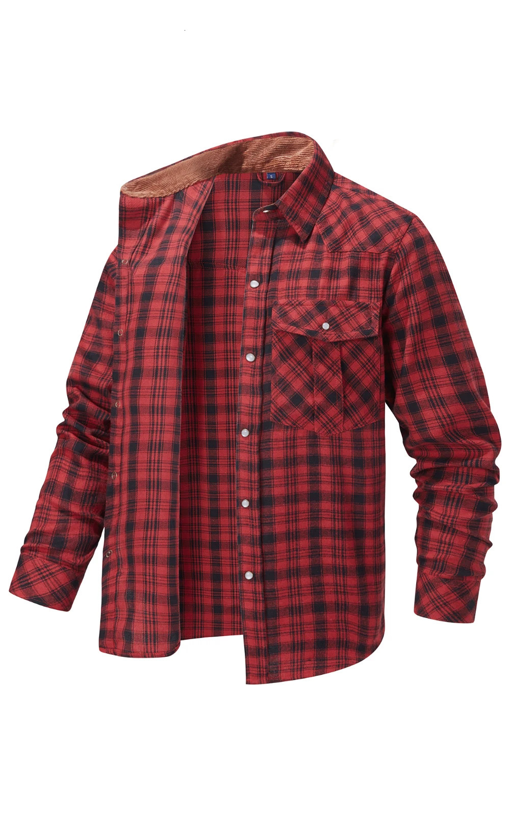 Mens Fashion Plaid Checkered Brushed Flannel Shirts Single Pocket Long Sleeve Slimfit Youthful Outerwear Casual Shirt 251029