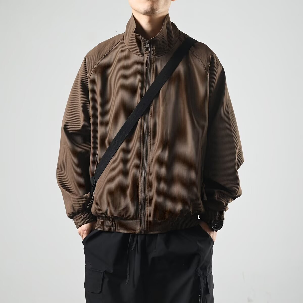 Stand Collar Workwear Jacket For Men Designer Jacket New Spring And Autumn Simple Loose Casual Versatile Couple Jacket Top