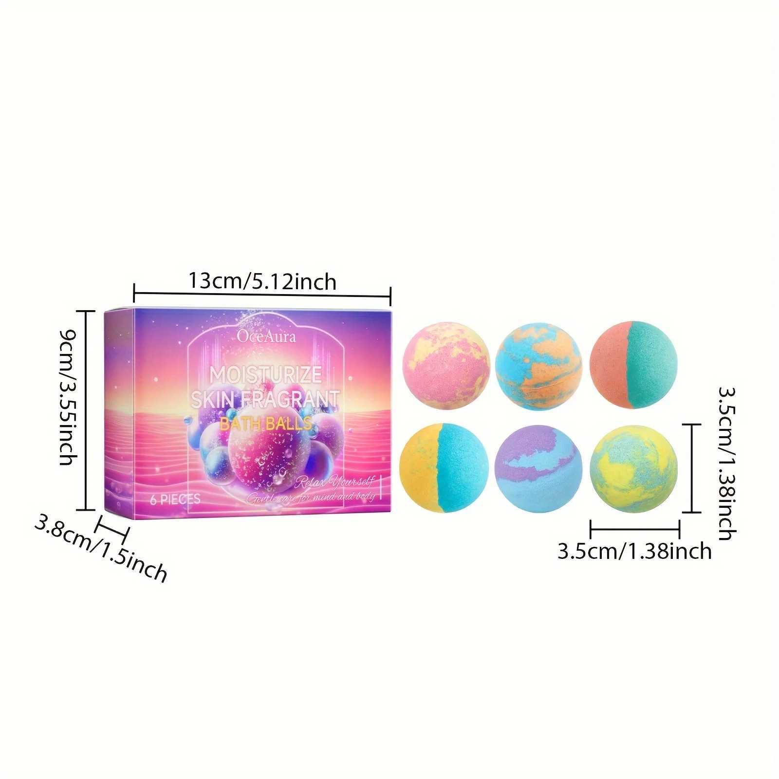 Bubble Bath Bombs with Lavender Scent LongLasting Moisturizing Deep Cleansing Bath Bomb for Bath 6Pcs L251029