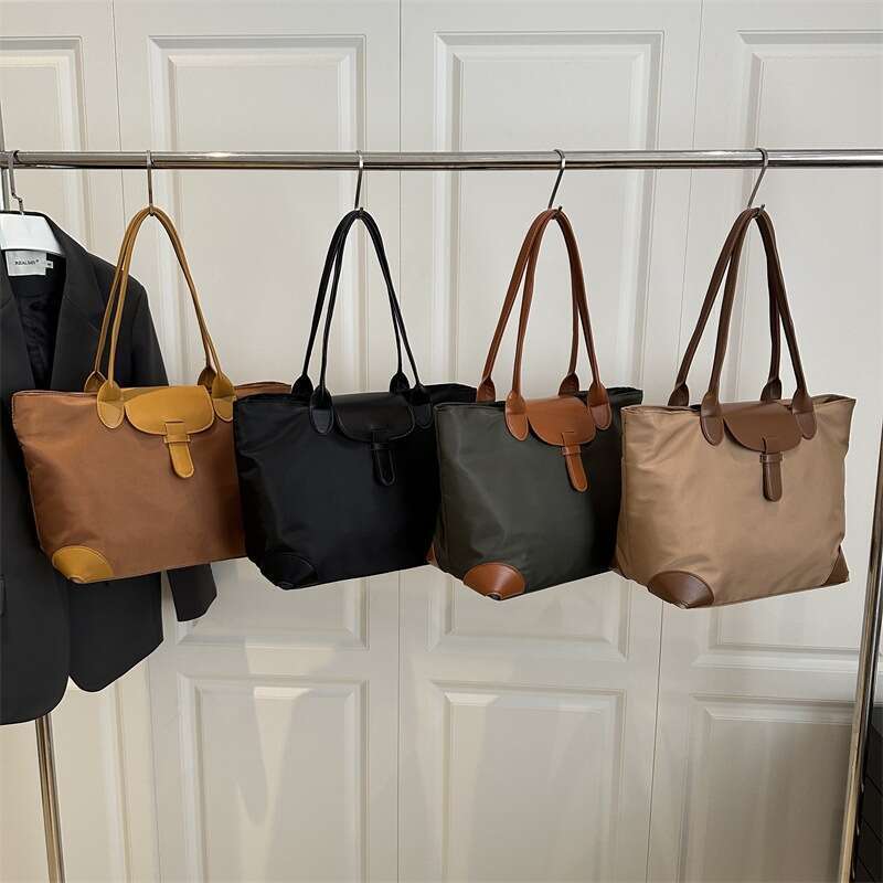 Designer bag Large Capacity Fashionable New Casual Textured Underarm Single Shoulder Tote Bag Simple Oxford Cloth Women 2025 Solid Color