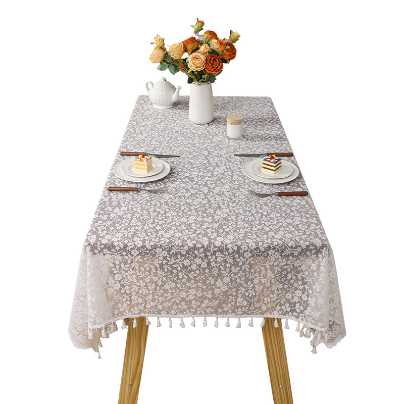 New floral lace jacquard tablecloth, atmospheric table mat, background cloth, decorative cover Z6YE01