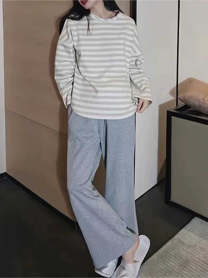 PlusSize Womens Pajama Set OuterWearable Loose Casual LoungewearT251029