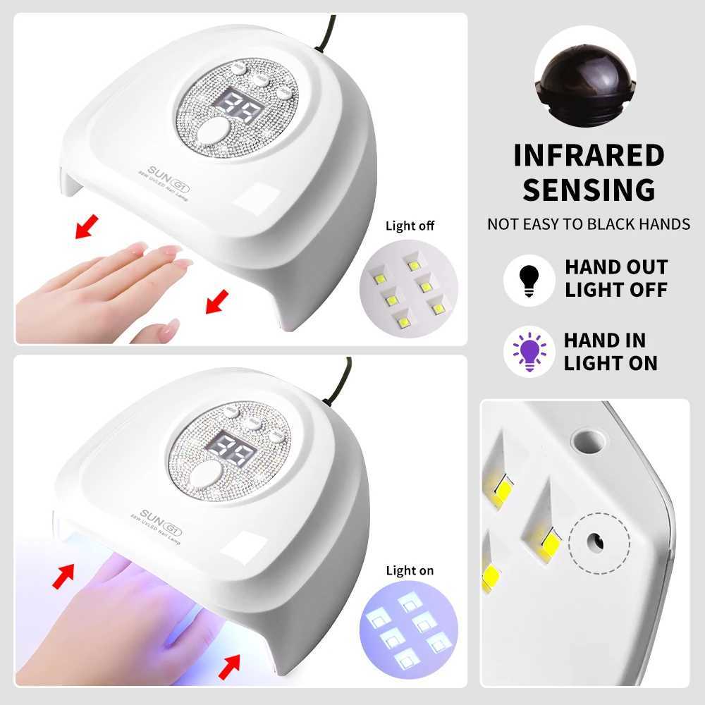 Nail UVLED Dryer Lamp with 24 LEDS Quick Drying Nails Light Have 3 Timer Modes LCD Display for Manicure Salon Acrylic Gel Tools J251115