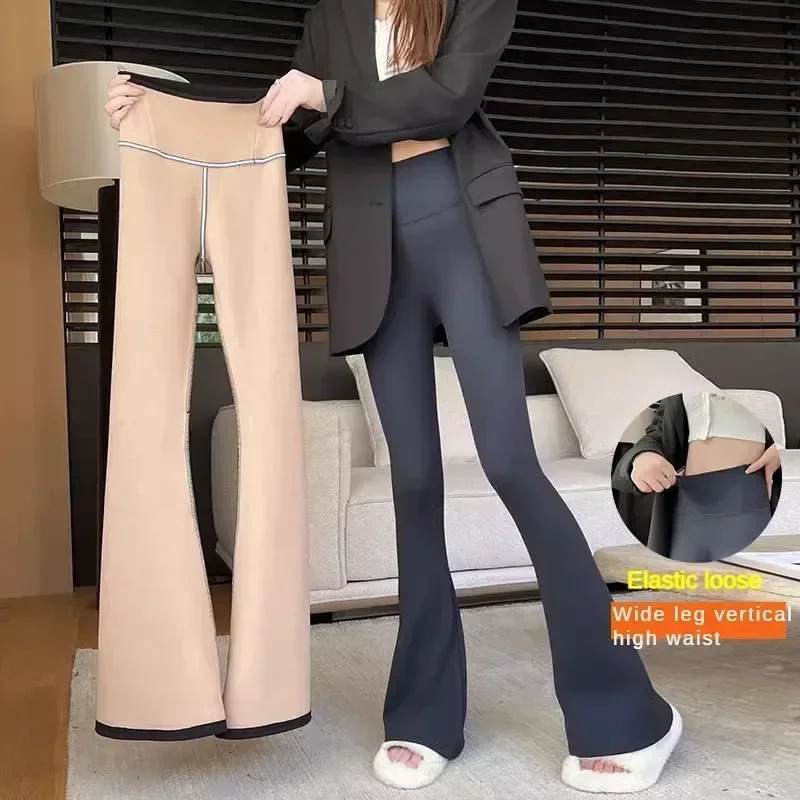 Leggings Women Gothic Sexy Girl Womens Clothing Seamless Bellbottomed Pants Y2k Shark Winter High Street 251029