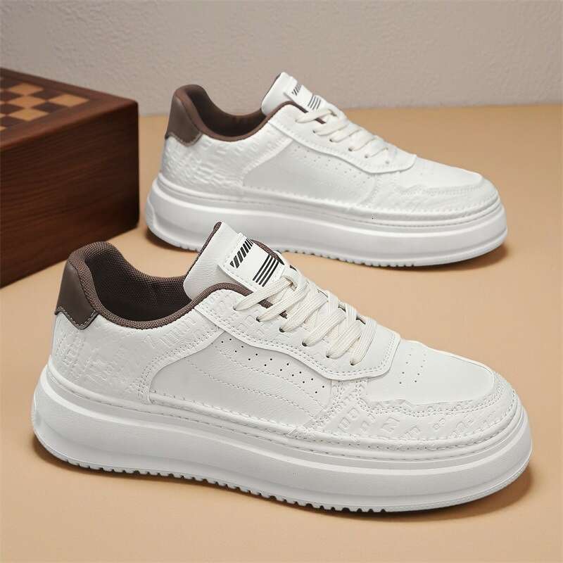 Men's Autumn 2025 New Fashion Soft Sole Shock Absorption Breathable Sports Casual Trendy Versatile White Shoes