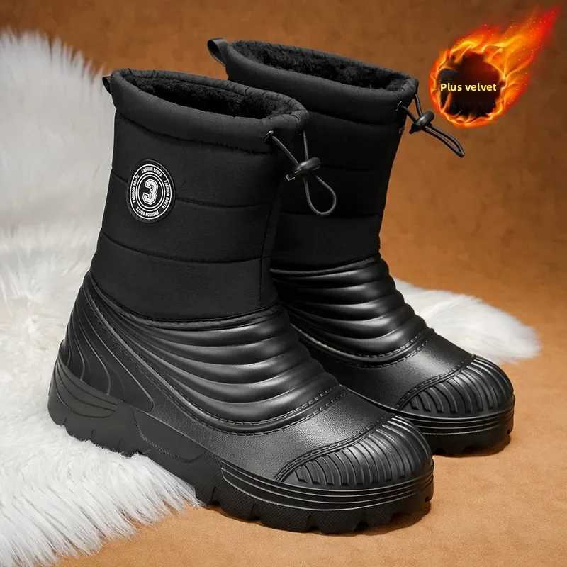 Mens Snow Boots Outdoor Comfortable Fleecelined Warm Mens Outdoor Hiking Mens Shoes for Men Boots With Short Plush Men Boots Z251029
