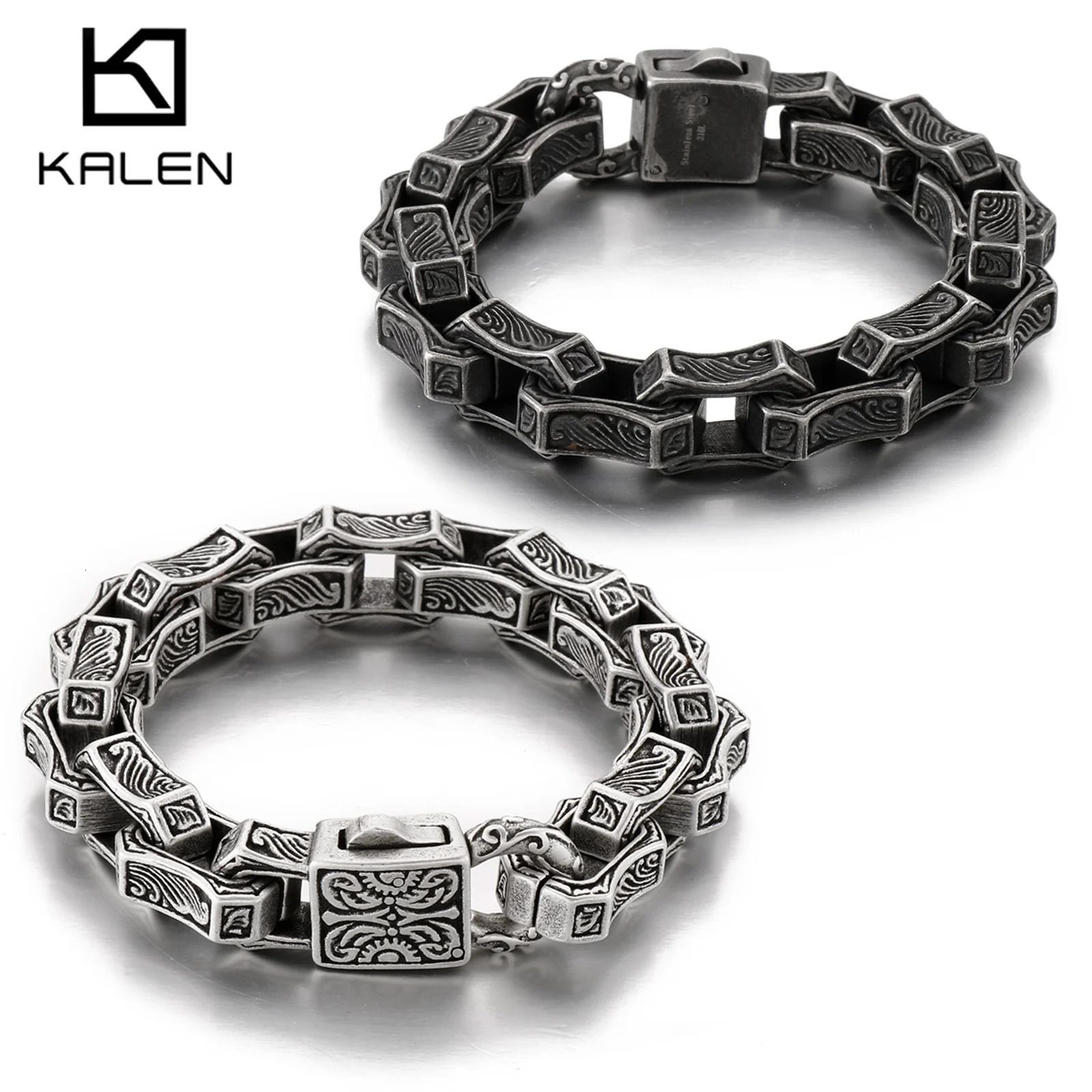 1m Vintage Charm Box Chain Bracelet Stainless Steel 316L KB118451BDJX 251028