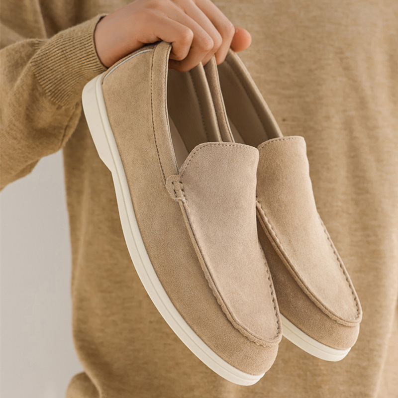 Men's Casual Shoes Suede Leather Loafers Classic British Style Luxury Men Shoes Lightweight Soft Moccasins Male Slip on Driving Flats