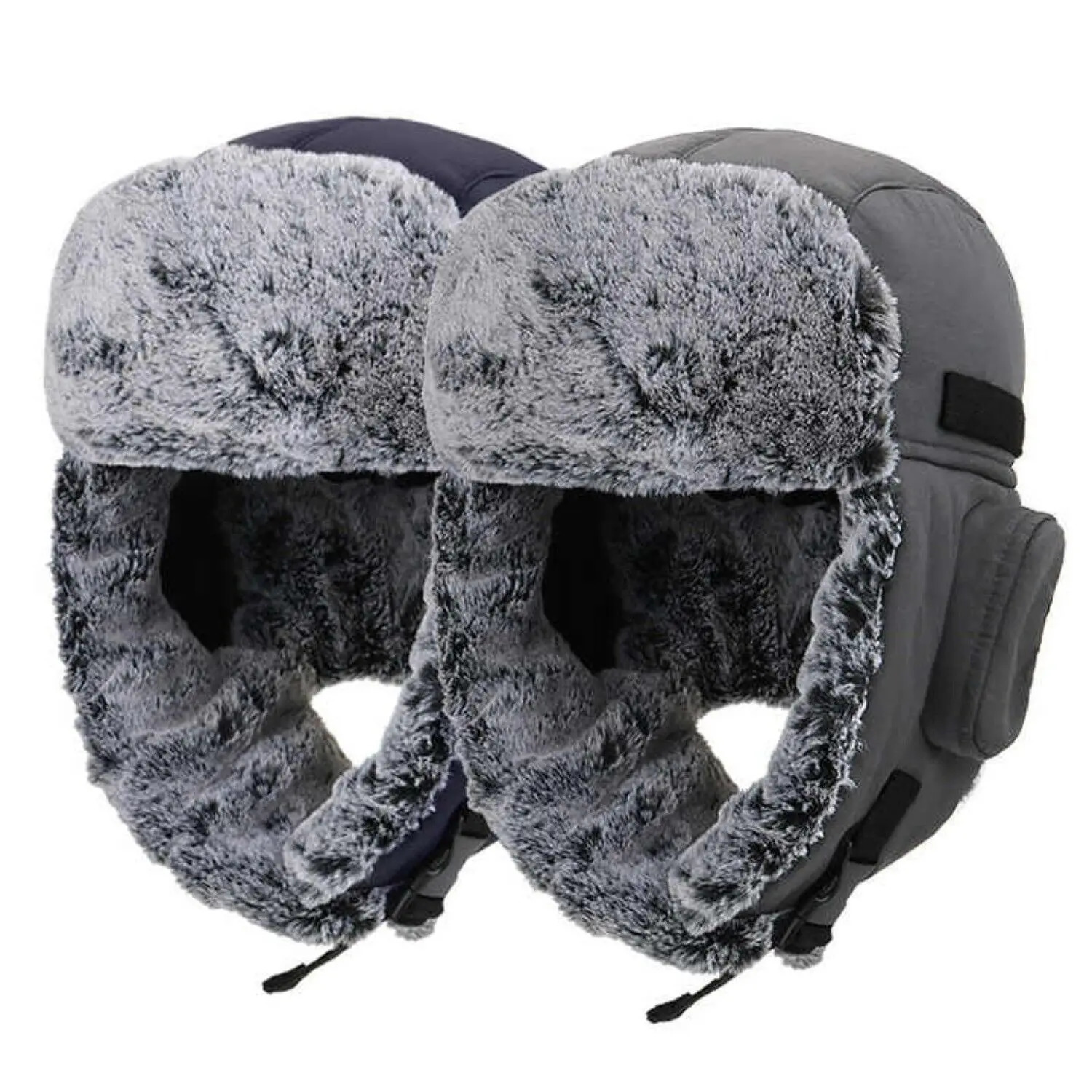 Winter Cozy Plush Ushanka Russian Hat Windproof Cold Proof Full Hood Earflap Hat Velvet Thick Thermal Hat 5860cm 251029