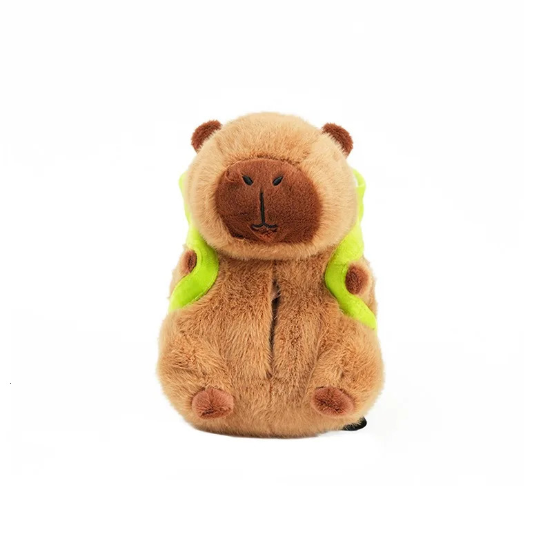 Car Tissue Boxes Capybara Plush Trash Bins Cute Interior Trash Car Storage Bucket Female Umbrella Key Phone Storage Box 251029