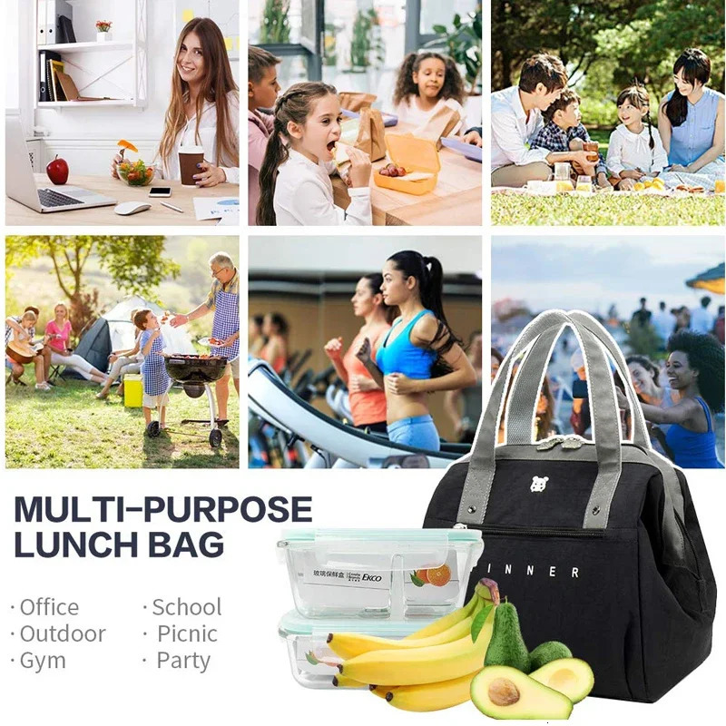Winner Thermal Insulated Lunch Box Tote Cooler Bag Bento Pouch Lunch Container School Food Storage Bags 251029