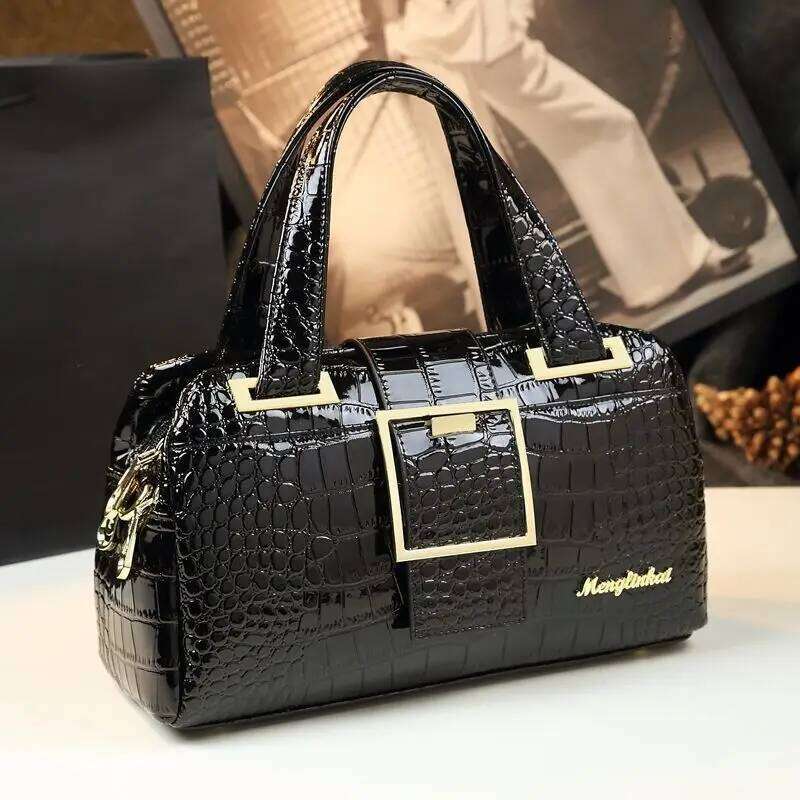 Designer Bags Fashion Leather Women's Bag 2025 New Alligator Grain Shoulder Large Capacity Handheld Pillow Bags For Women Hot Selling