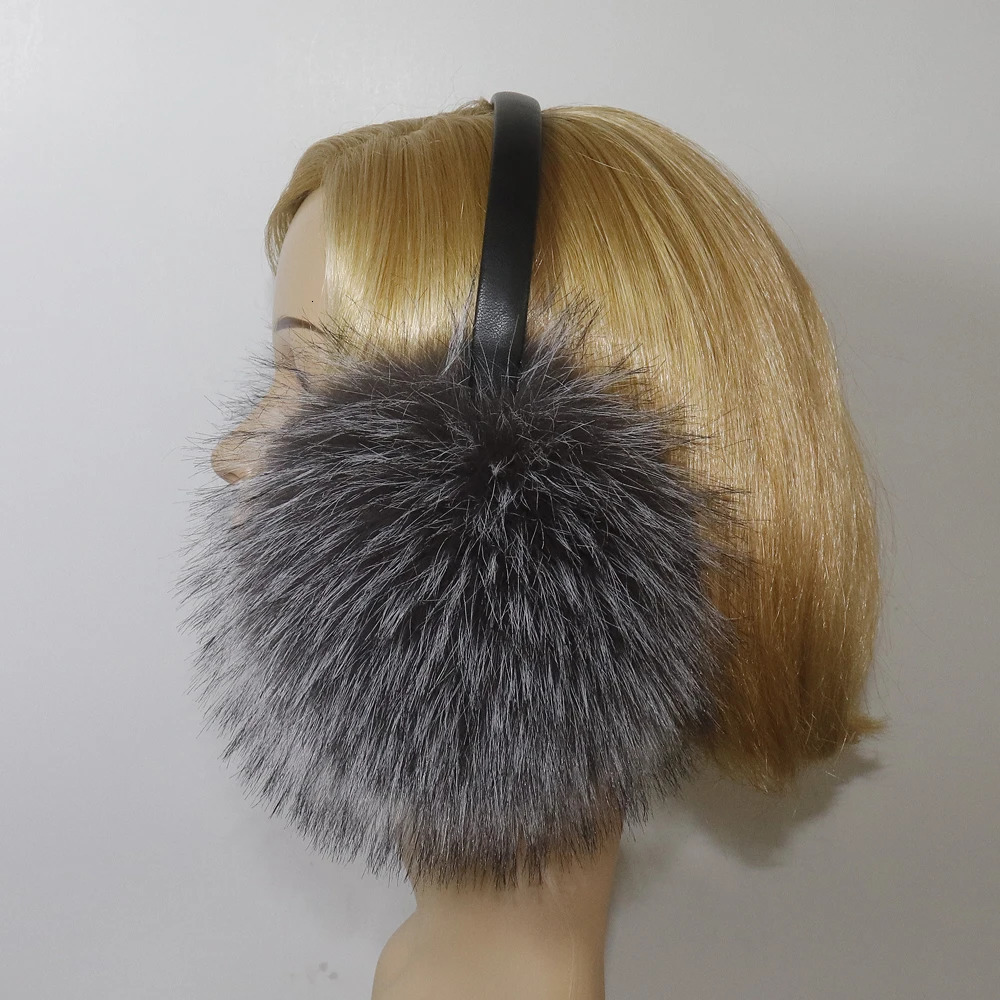 Hight Quality Faux Fox Fur Earmuffs Women Winter Keep Warm Faux Fur Earmuffs Girls Ear Warmer Faux Fox Fur Plush Ear Muff 251029
