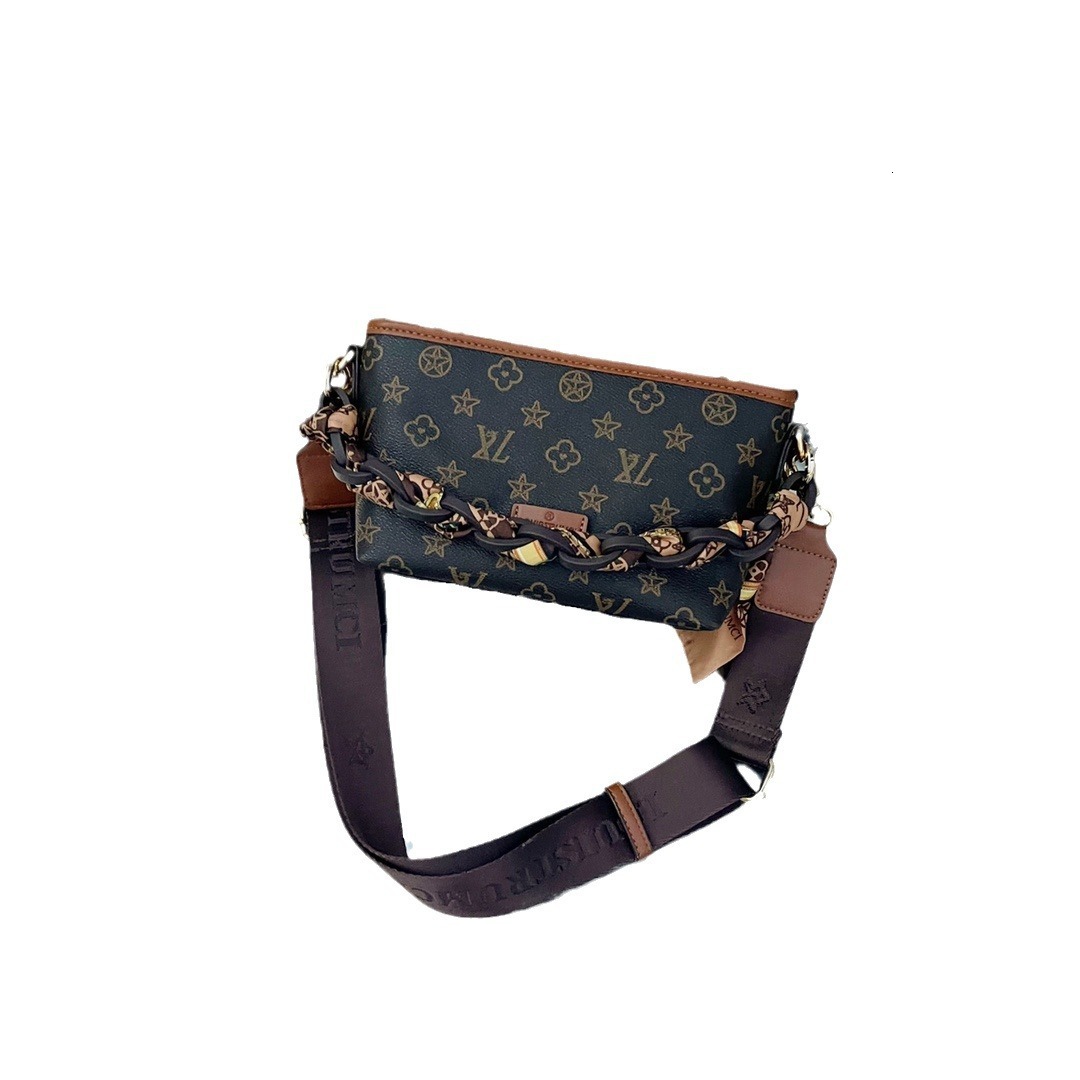 Luxury handbag dinner bag niche design classic retro light luxury texture vintage flower tote bag, postman saddle handbag, shoulder bag, crossbody bag