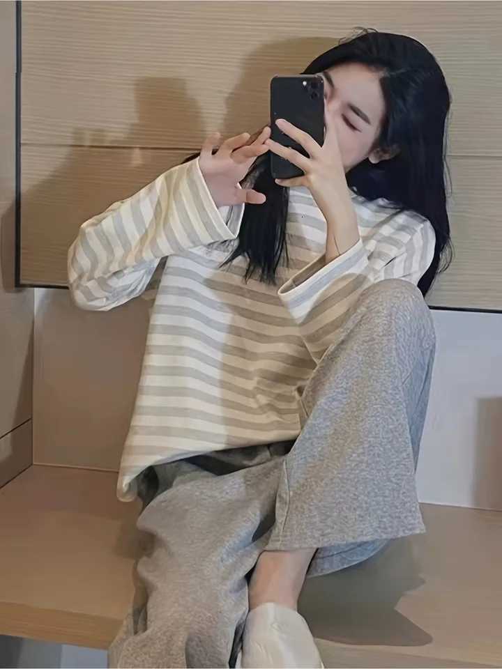 PlusSize Womens Pajama Set OuterWearable Loose Casual LoungewearT251029