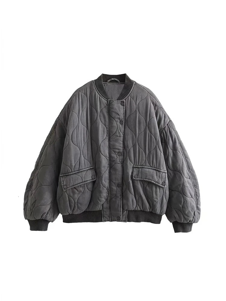 Womens Comfortable Casual Jacket Coat Round Collar Zipper Button Long Sleeve Fashion Warm 251021