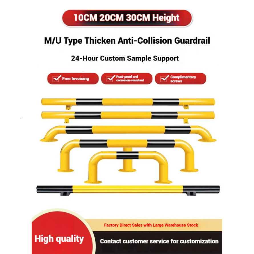 Impact-Resistant Guardrail Steel Pipe Thickened Road Barrier Posts Factory Protection Railings