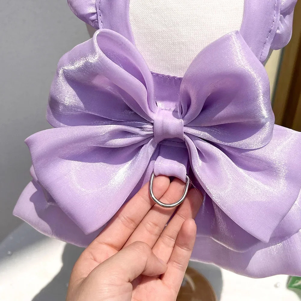 Fashion Sphynx Cat Full Dress with Bow Sweet Pet Wedding Dresses Clothes for Cats Gotas Kitten Skirt mascotas Costume vestidos 251029