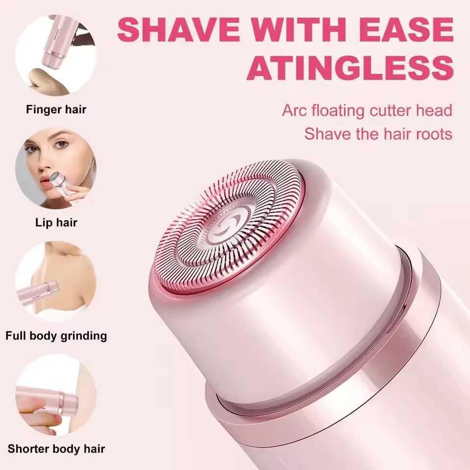 Electric Razors for Women 2in1 Bikini Trimmer Facial Mustache Shavers for Ladies Body Underarms Legs Portable Painless Epilator J251117
