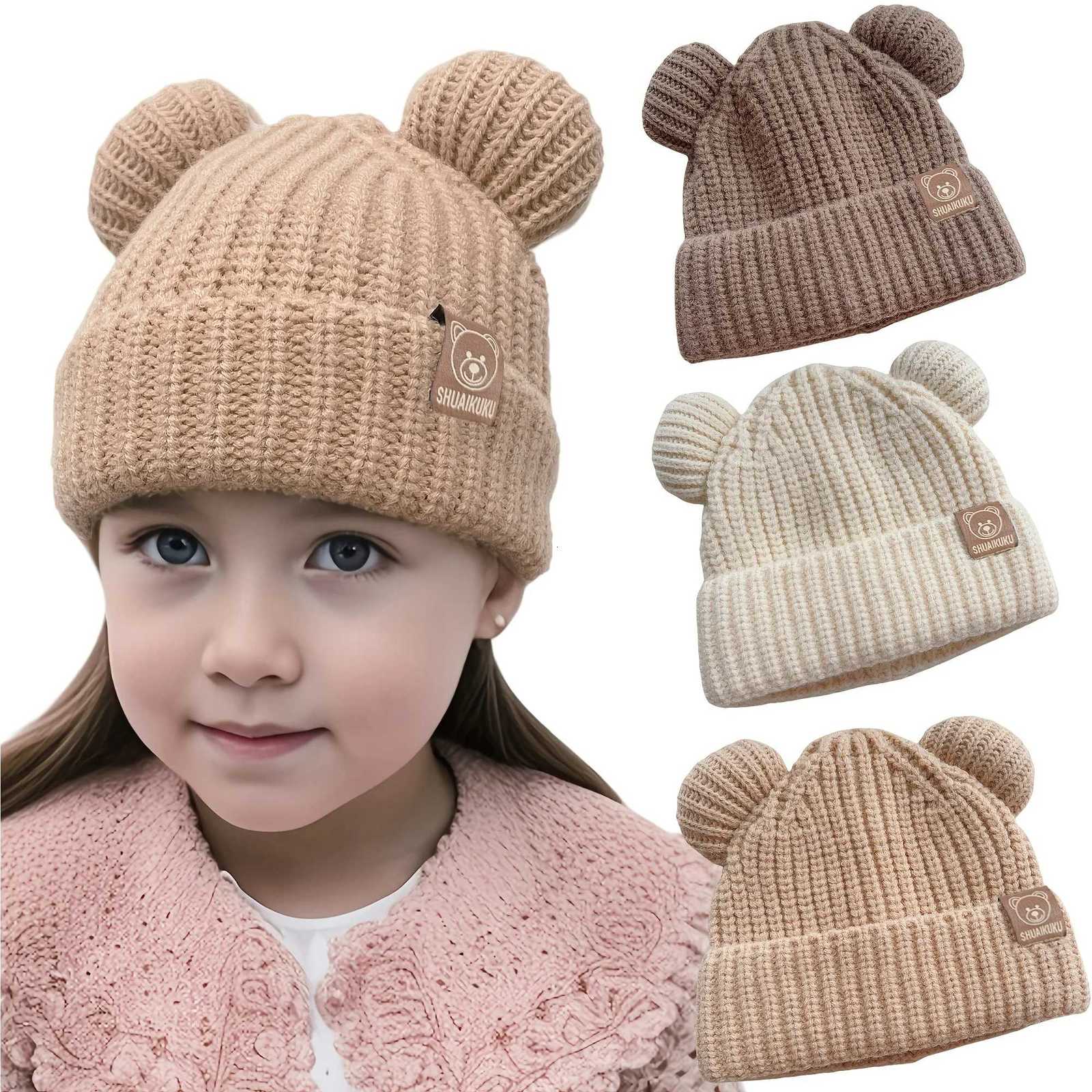 Kids Winter Beanie Hat with Ears 80 Acrylic 20 Polyester Lightweight Knit Fabric Fitted Urban Theme Buckle Closure Gift251028
