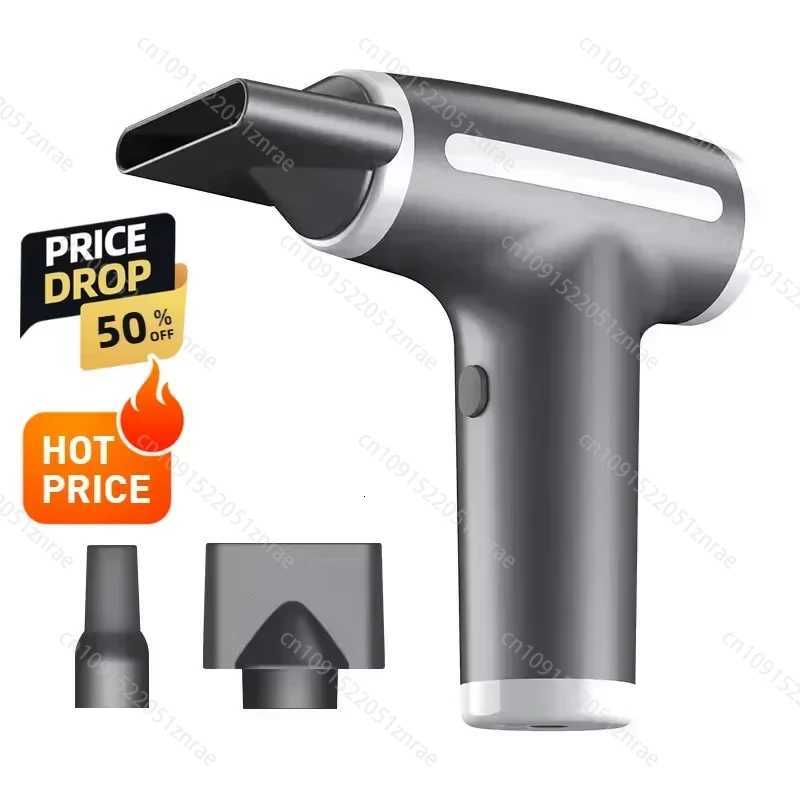 Portable 4 in Wireless Hair Dryer Electric Air Duster Blower Travel USB Rechargeable Only Cold Wind Blow Dryer W251029