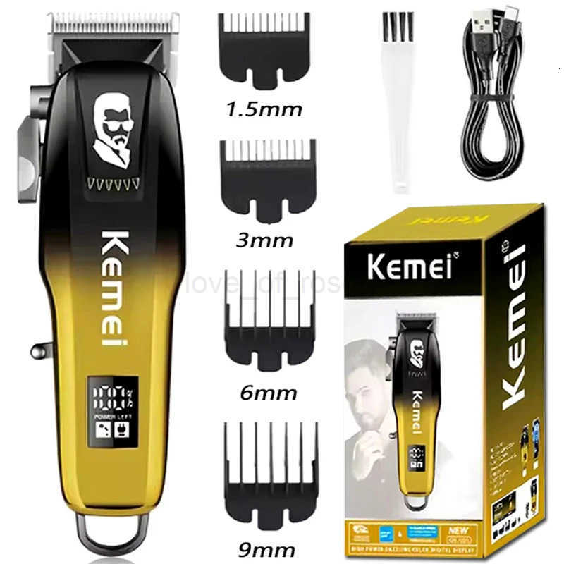 Kemei Electric Hair Trimmer for Men Professional Hair Clipper Cordless Trimmer USB Rechargeable Hair Cutting Machine KM709A Z251029