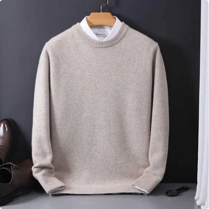 2024 Cashmere Sweater Oneck Pullovers Mens Loose Oversized M3XL Knitted Bottom Shirt Autumn Winter New Korean Casual Men Top J251029