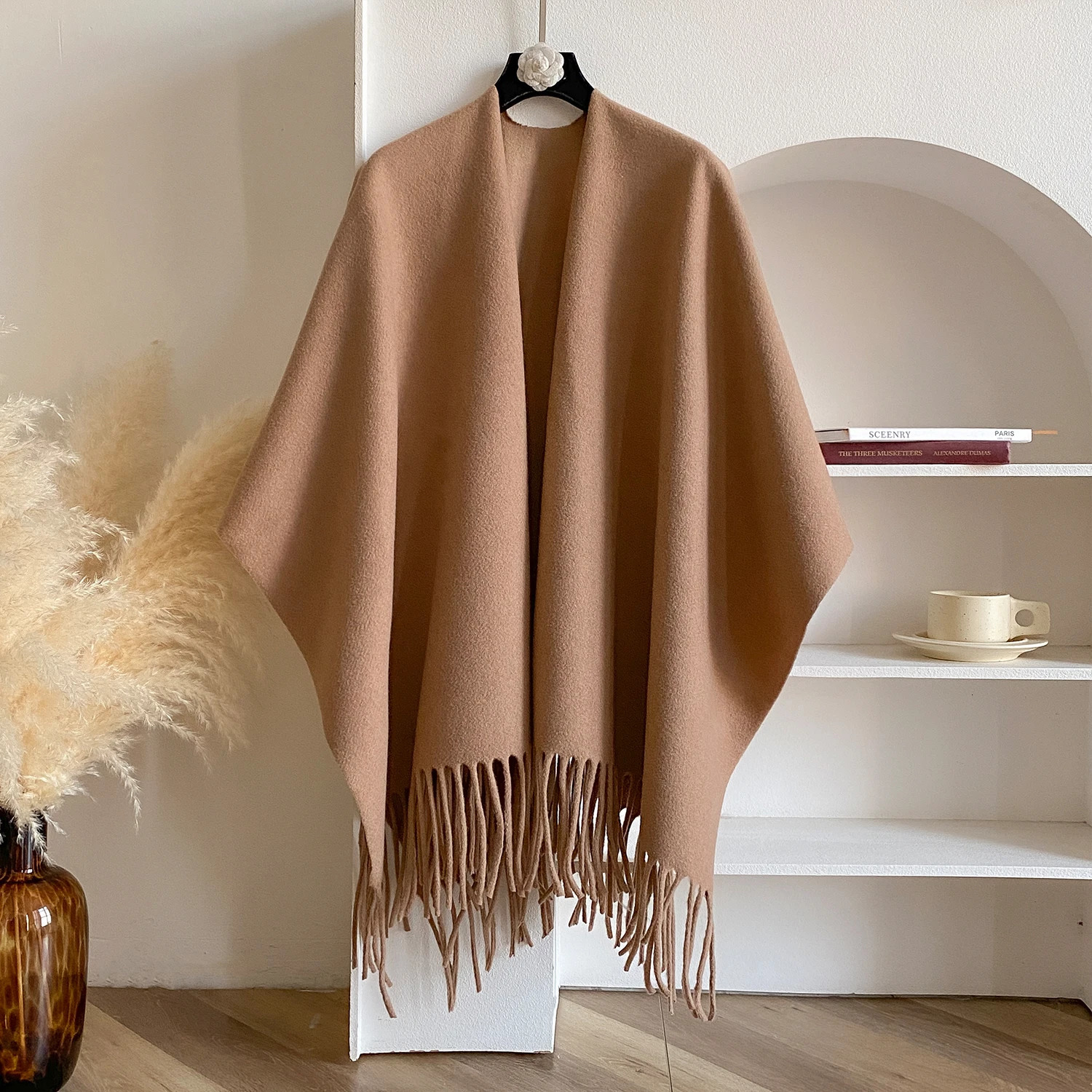 Winter Women Poncho Warm Shawl Double Sided ner Thickening Blanket y Scarf Female Cloak Cashmere Cape Stole 251013