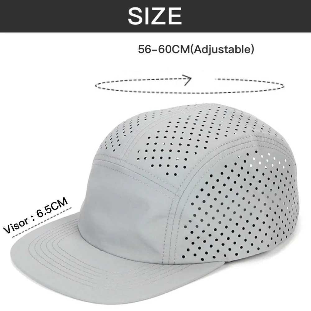 Ultralight Five Panel Mesh Caps Breathable Running Caps For Men Quick Drying Sun Protect Baseball Caps Snapback HatW251029