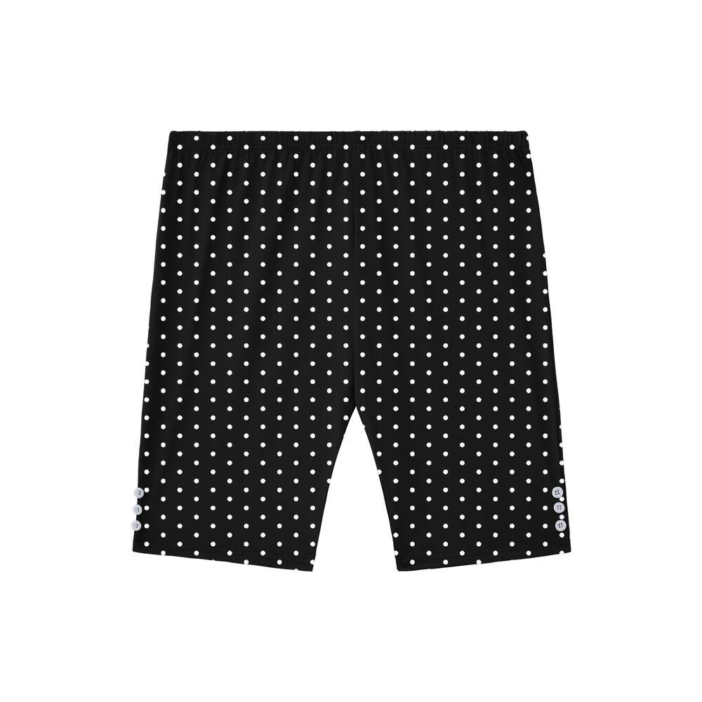 New Set of 5 Large Size 5-Inch Length Sports Shorts, Solid Button Decorative Fiess Leggings, Workout Yoga Tights, Running Pants, Summer Women'S C