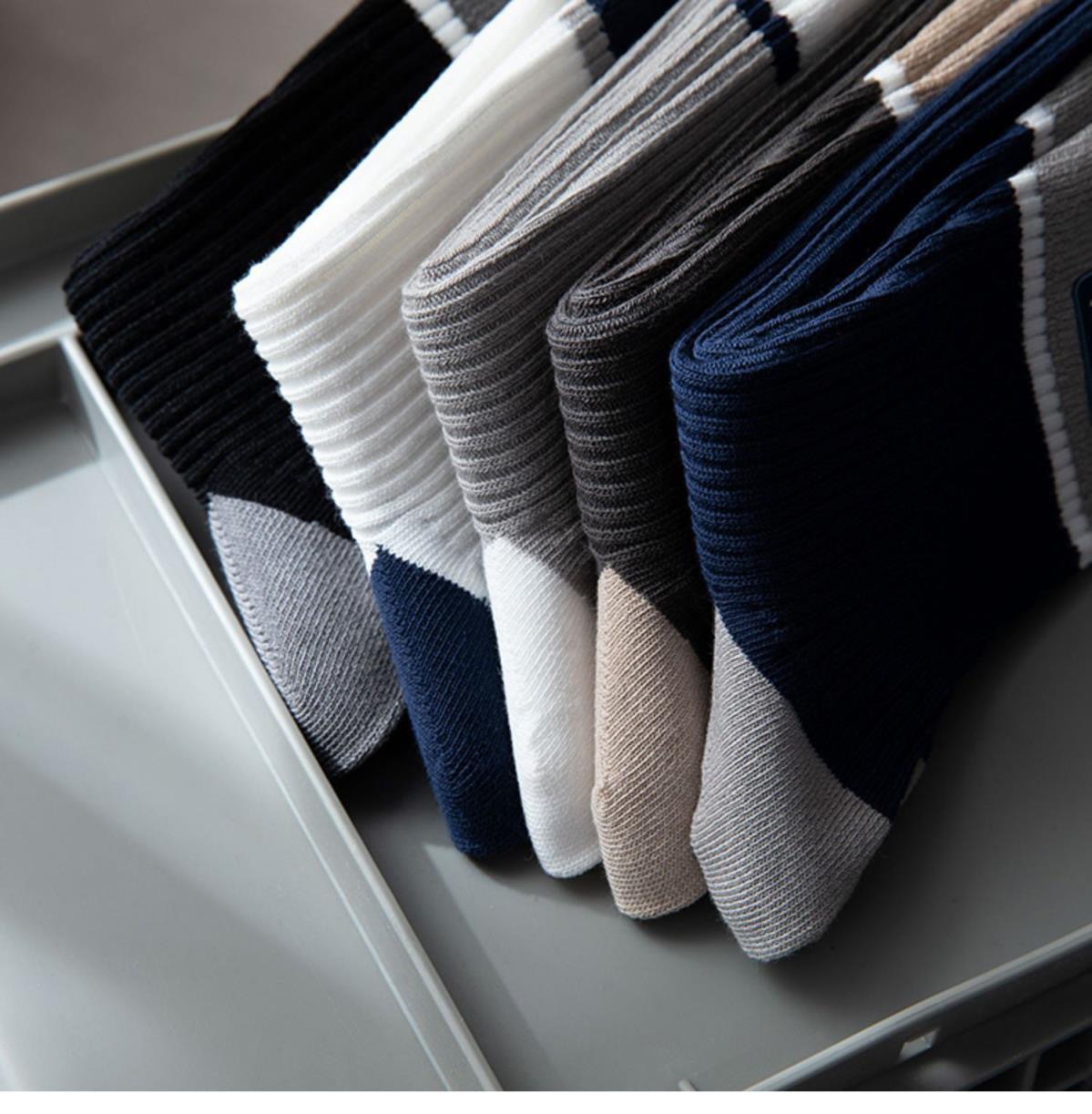 Designer socks men's mid length socks trendy and versatile all season socks casual cotton socks sweat absorbing and odor proof business letter me