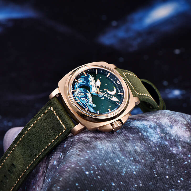 PAGANI DESIGN Full Luminous Blue Glass AR+AF Men's Mechanical Watch PD-YS014