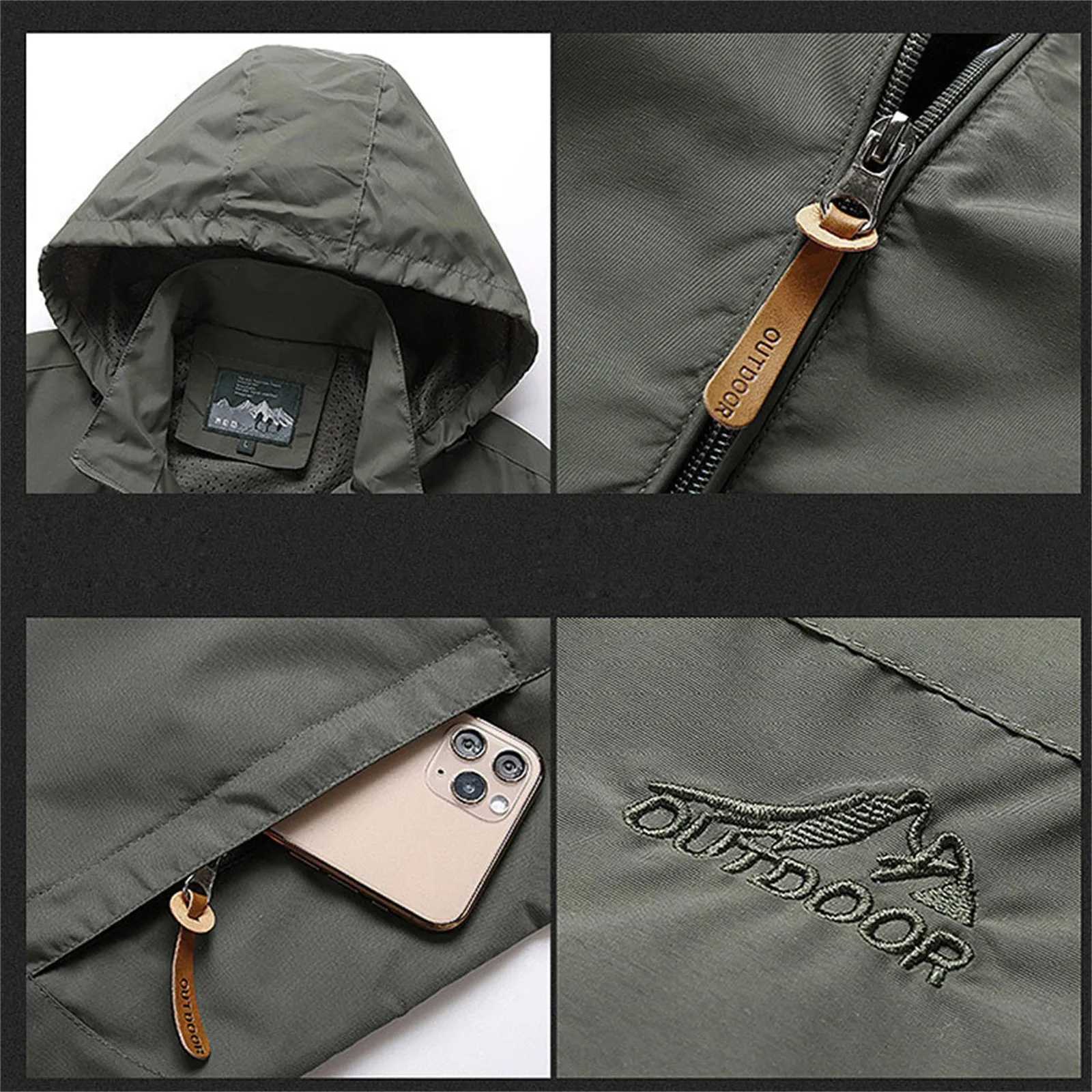 Mens Windbreaker Jackets Waterproof Military Hooded Coat Male New Combat Jackets Men Autumn Outdoor Hiking Biking Bomber Outwear J251029