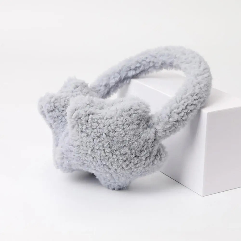 Y2K Star Fluffy Earmuffs Earplugs Cold Protection Women Ear Cover Keep Warm Solid Color Plush Earmuffs Cycling Accessories 251029