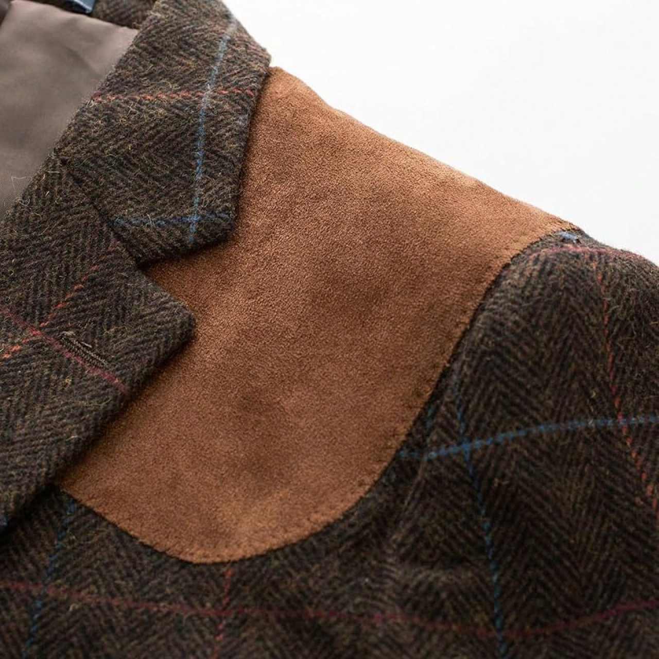 Classic Men Suit Herringbone 1 Piece Wool Jacket Single Breasted Notch Lapel Leisure Occasions Customized trajes para hombre