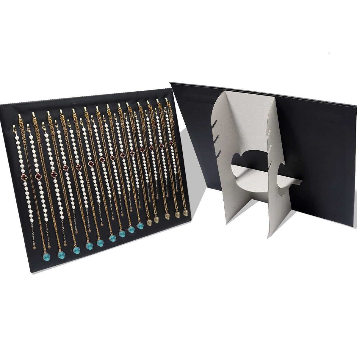 1 Piece Color Necklace Display Tray Jewelry Bracelet Showcase Storage Tools for Presentation Pography Props 251013