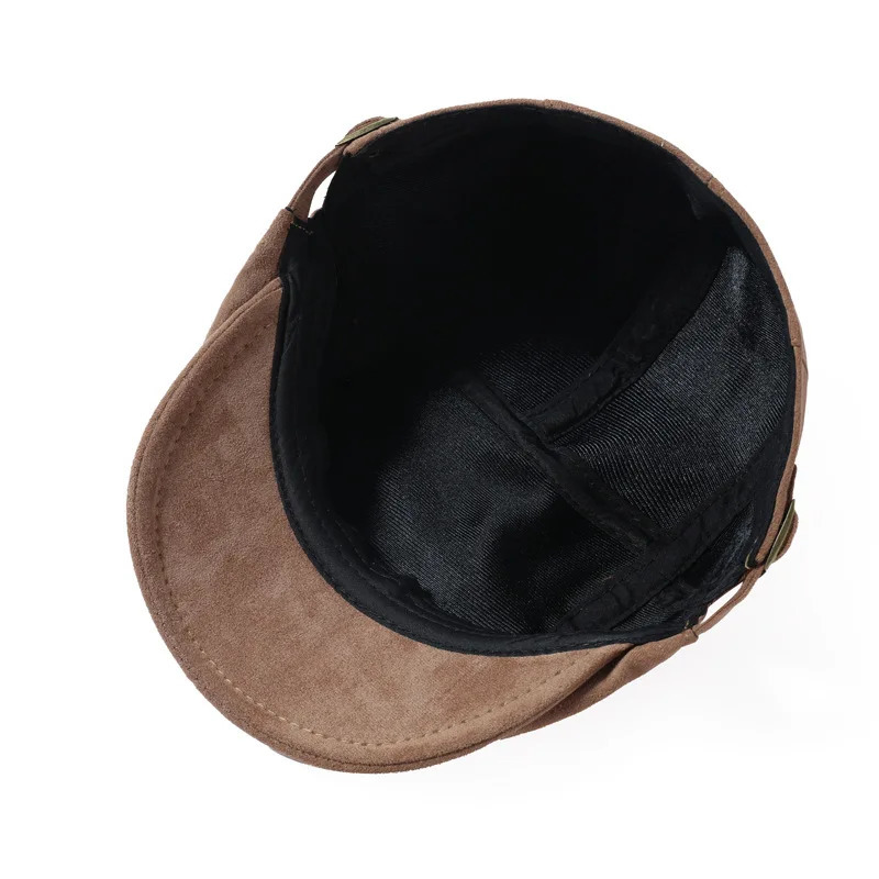 Deerskin fleece cap ins light board beret trendy men and women fashion visor do old hat Comfort Fit Classic BreathableAdjustable 251029