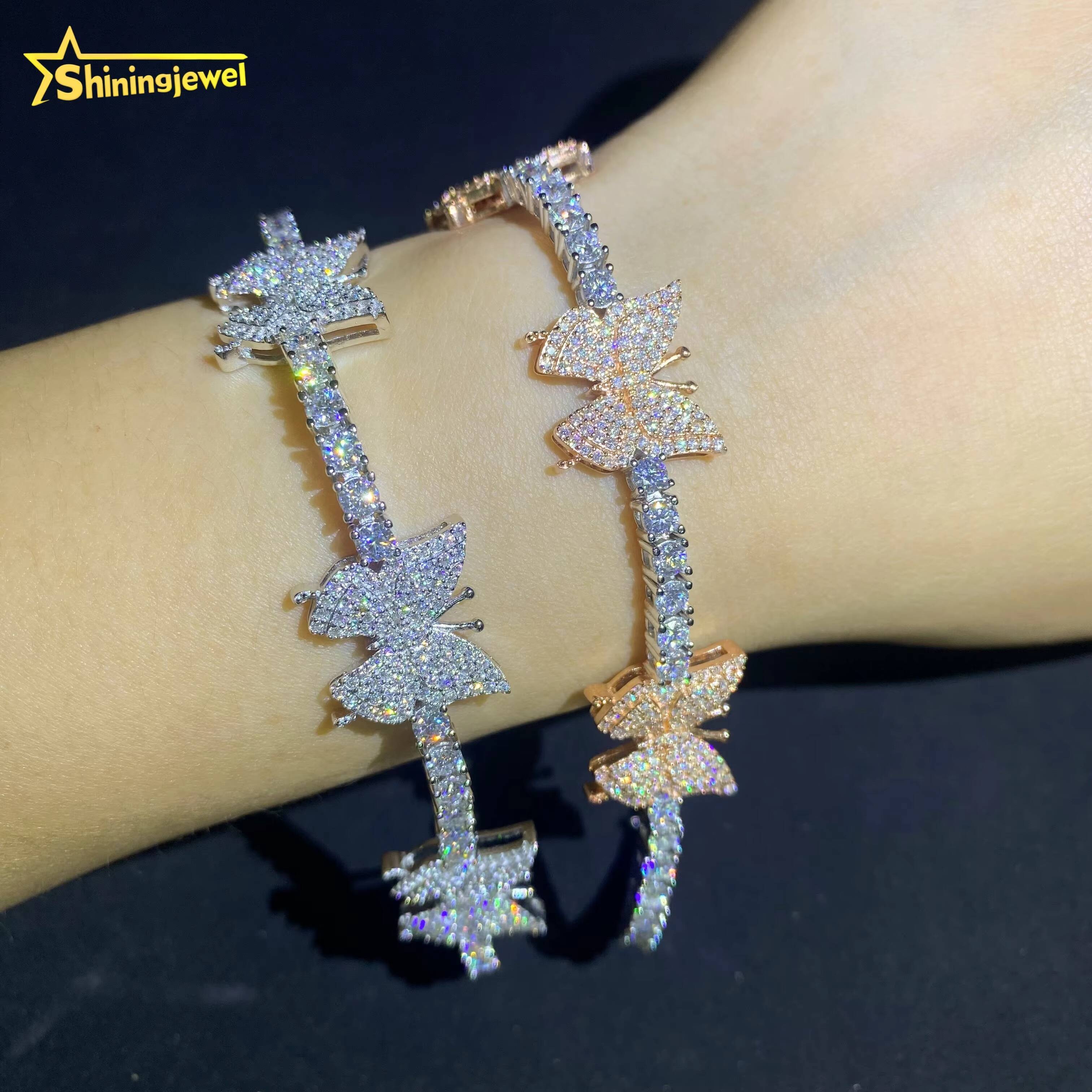 Pass Diamond Tester Iced Out Moissanite Bracelet Fine Hip Hop Diamond Jewelry 925 Silver VVS D Moissanite 3mm Tennis Bracelet