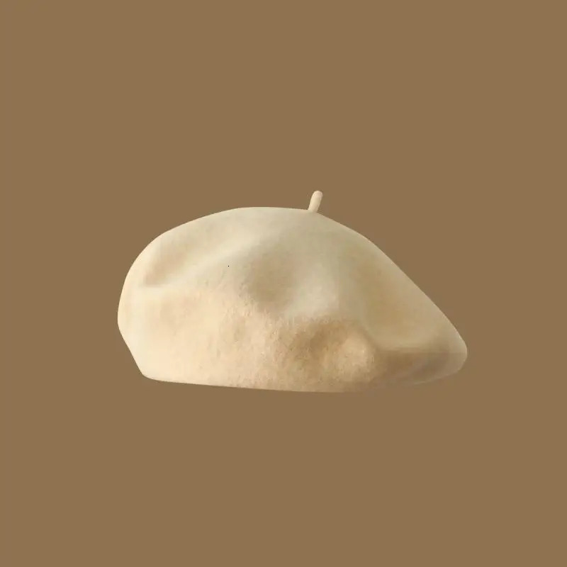 Wool Beret Hat Women French Vintage Painter Cap Girl Solid Female Femme Retro Casual Beanie Mushroom Bonnet 251013