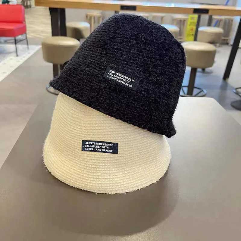 Winter Children Woolen Fisherman Hat Cute Knitted Flower Basin Cap 26year Baby Girl Outdoor Sun Visors Solid Warm Bowl Hats 251028