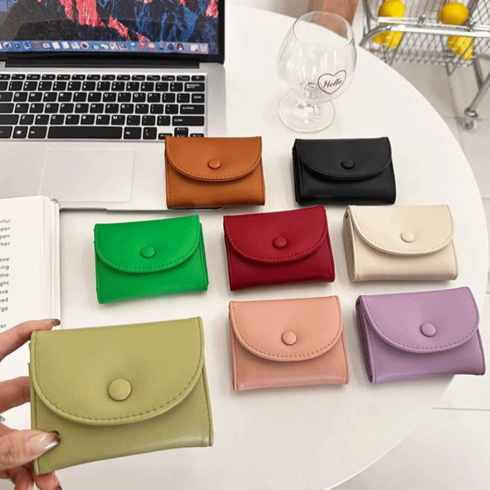 Ultrathin Short Wallet Small Multi Color Coin Purse Storage Bag Womens 251029