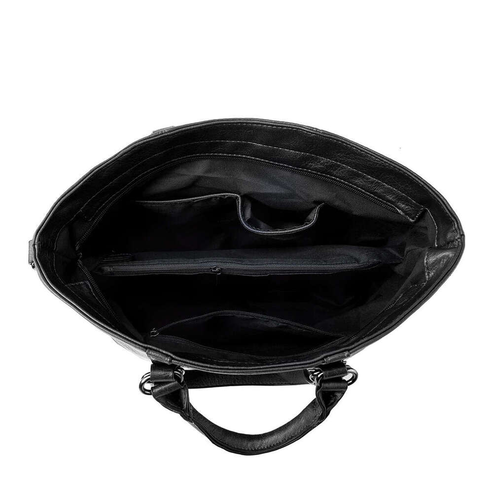 Trendy Women's New Fashion Soft Leather Large Capacity Tote Bag Shoulder Handbag