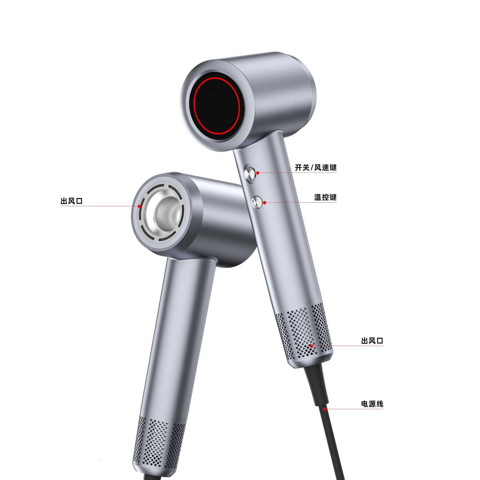 2025 New Small Portable 2000W BLDC Professional Hair Dryer Lightweight Household Hand Negative Ion Brushless Blow Dryers W251029