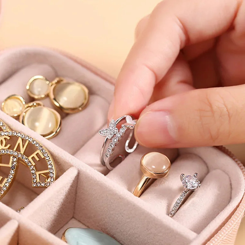 Jewelry Box Bridesmaids Proposal Portable Organizer Storage Boxes Girl Travel Case 251013